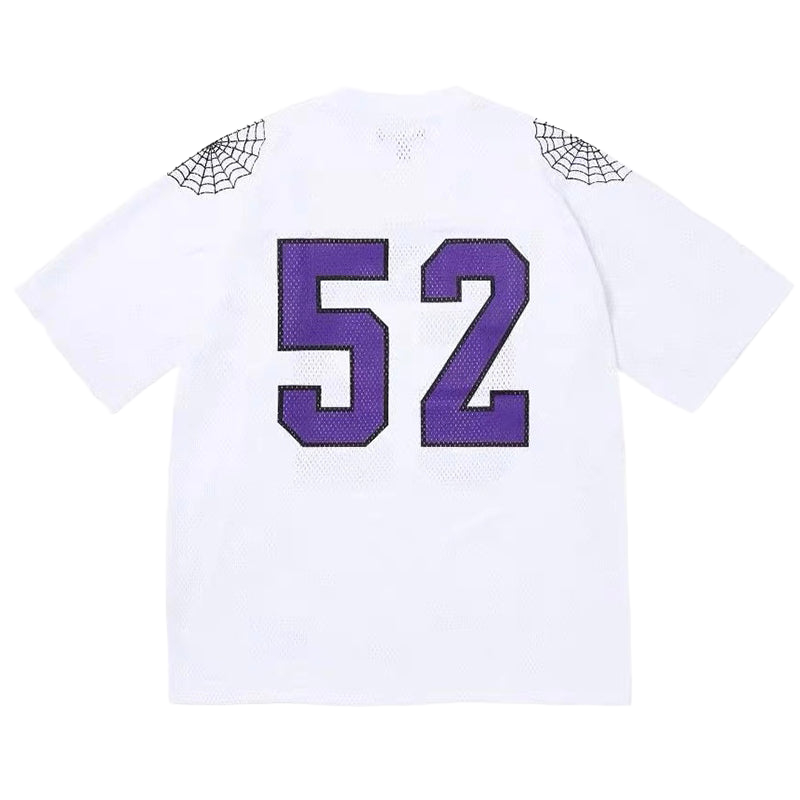 Supreme Spiderweb Football Jersey — Black / White