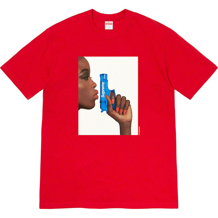 Supreme 21SS Water Pistol T-Shirt — Black / White / Navy / Pink