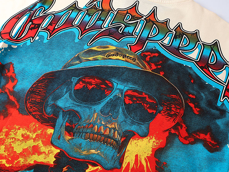 GODSPEED Rock Skeleton Car Graphic T-Shirt