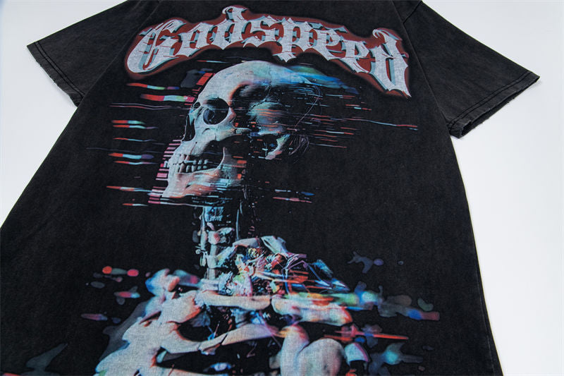 GODSPEED Glitchy Graphic T-Shirt – 100% Cotton