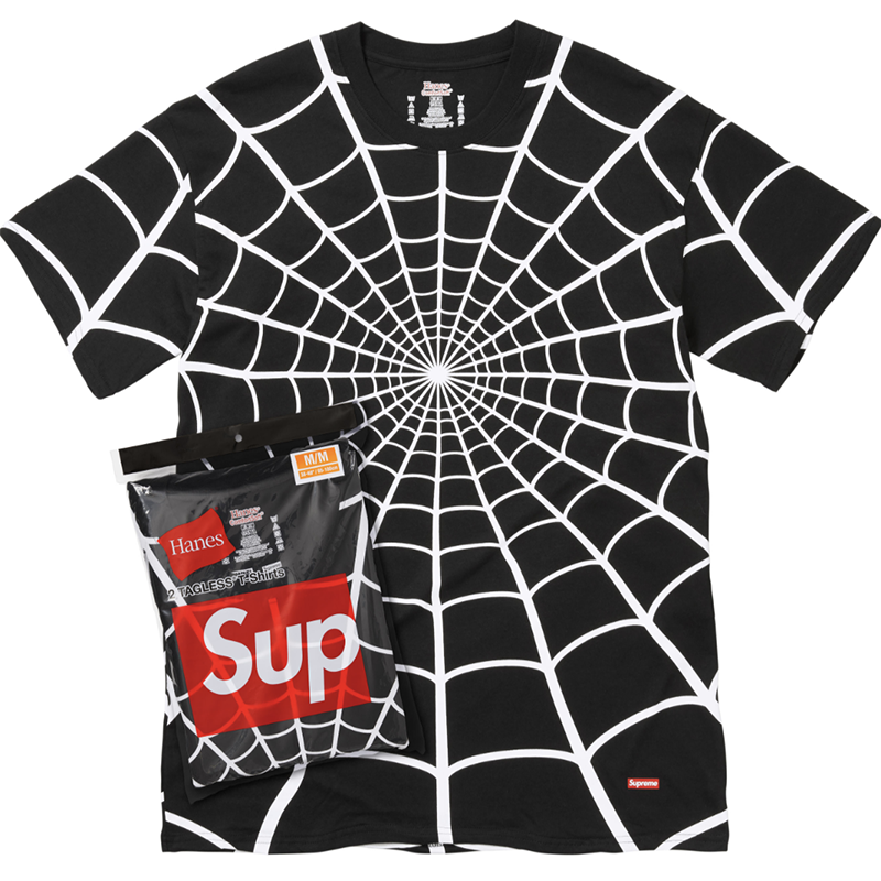 Supreme Hanes Spider-Man Tagless Tees (2 Pack) — Black / White / Red