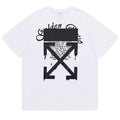 Off-White Diagonal Stripe Graphic T-Shirt