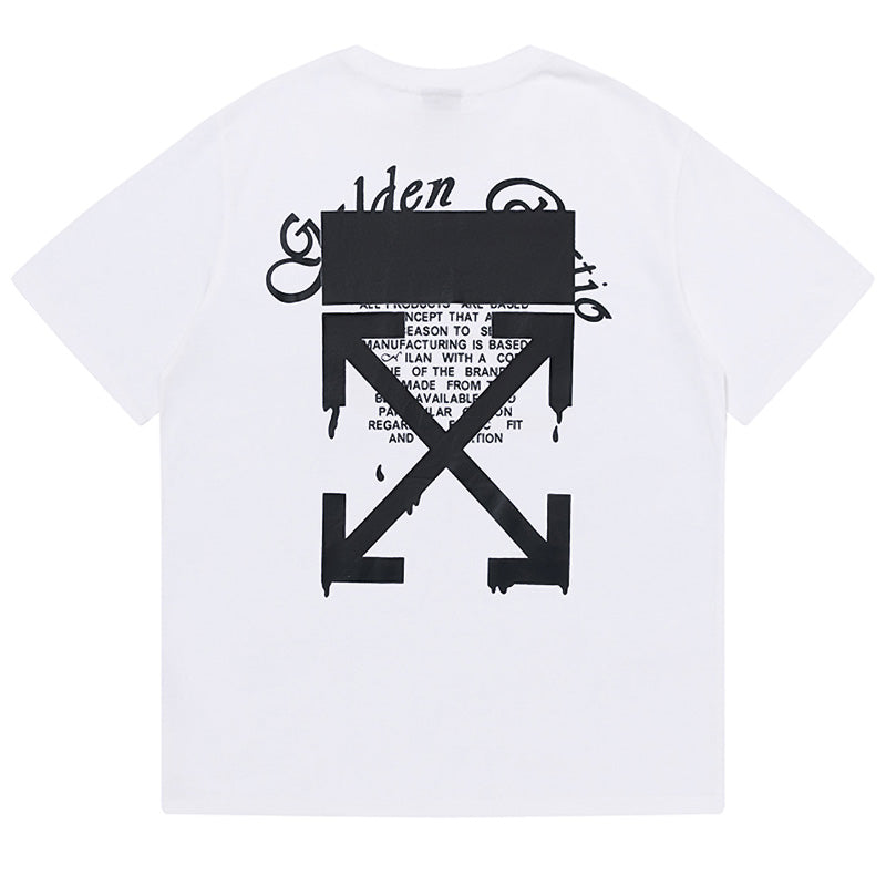 Off-White Diagonal Stripe Graphic T-Shirt