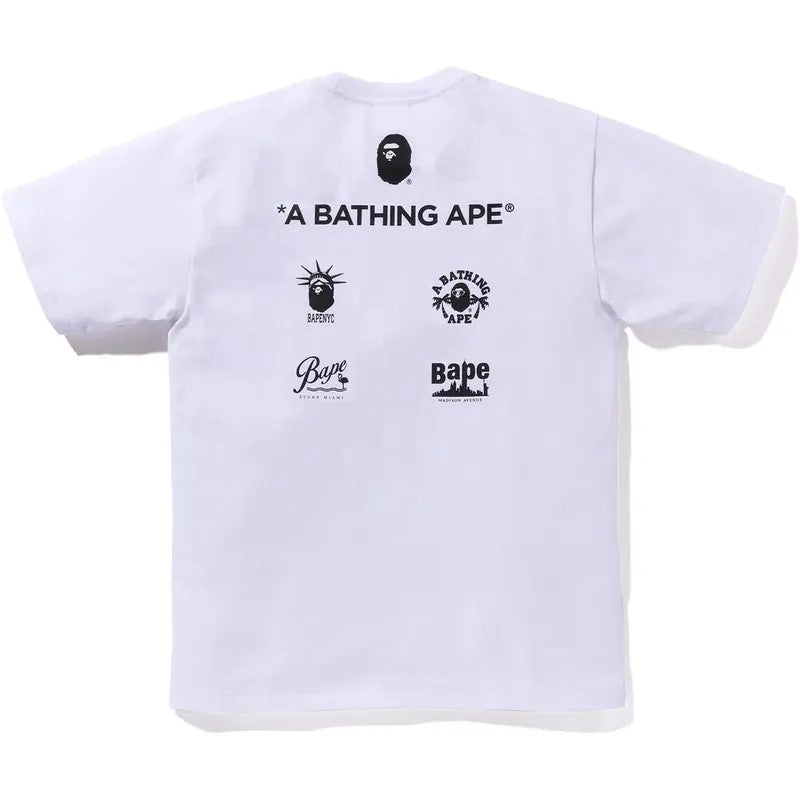 BAPE Multi-Camo Ape Head Grid Tee