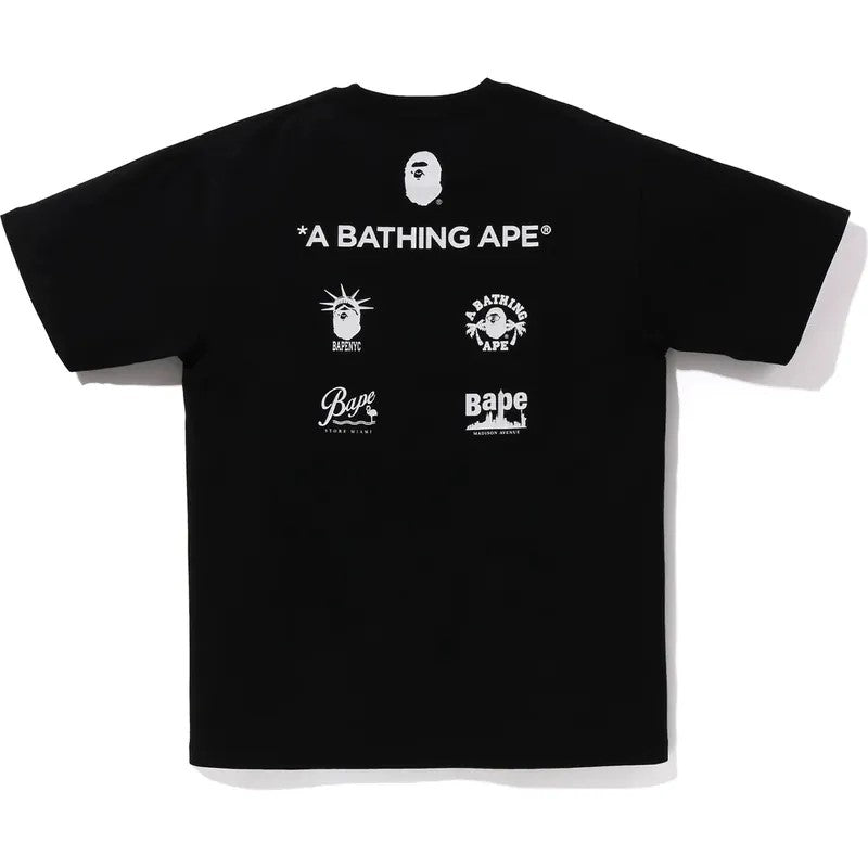 BAPE Multi-Camo Ape Head Grid Tee