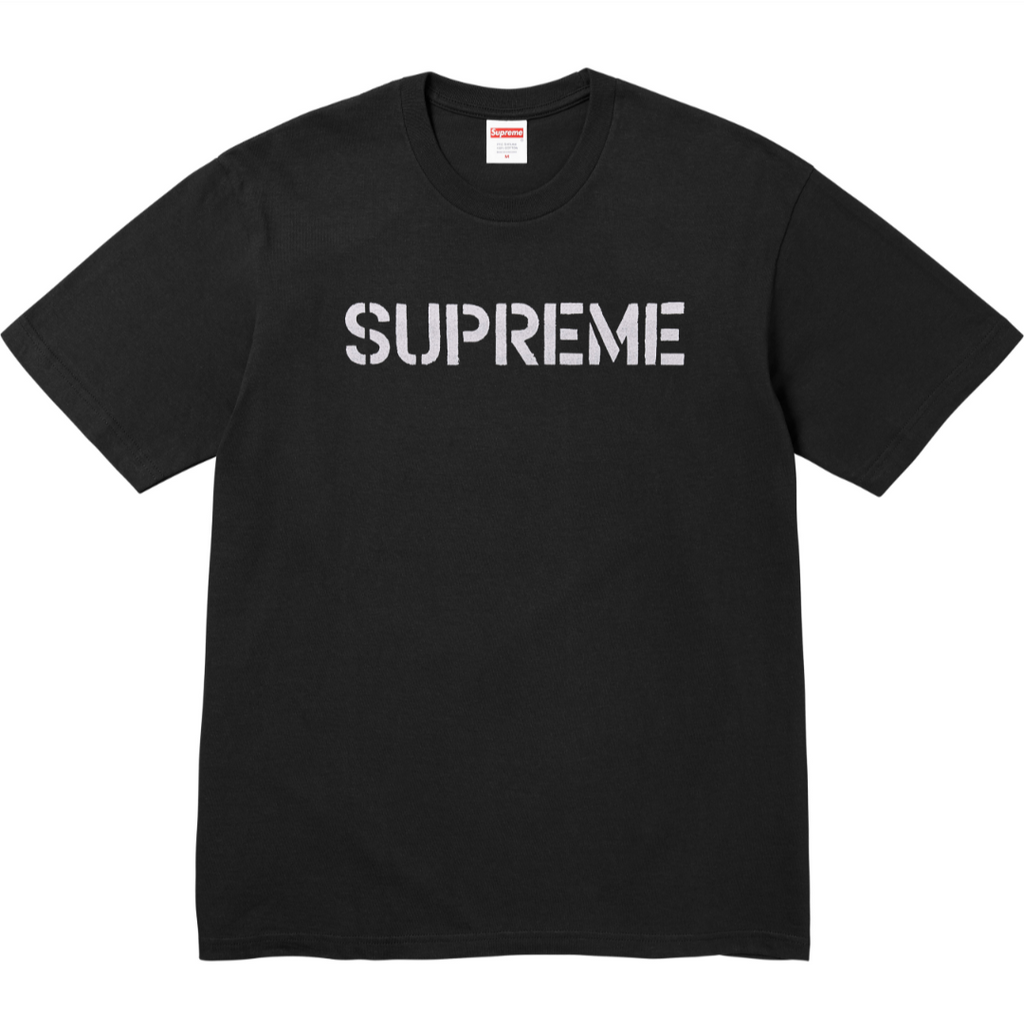 Supreme SS26 Hard Tee — Black / White / Navy