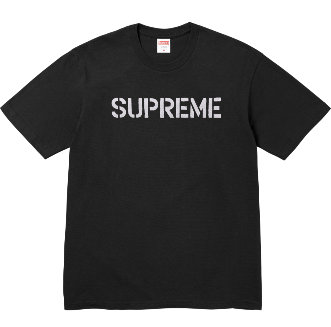 Supreme SS26 Hard Tee — Black / White / Navy