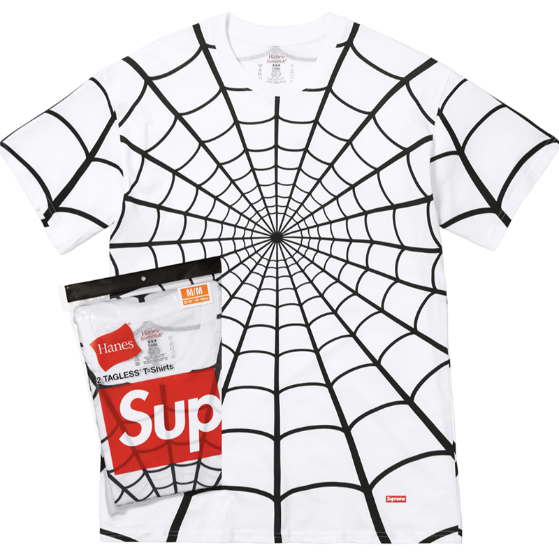 Supreme Hanes Spider-Man Tagless Tees (2 Pack) — Black / White / Red