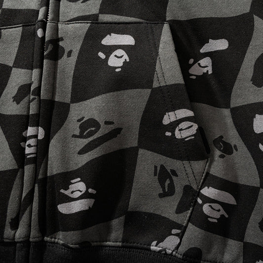 BAPE Gray Shark Full-Zip Hoodie