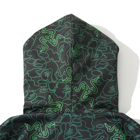 BAPE Shark Snake Print Full-Zip Hoodie
