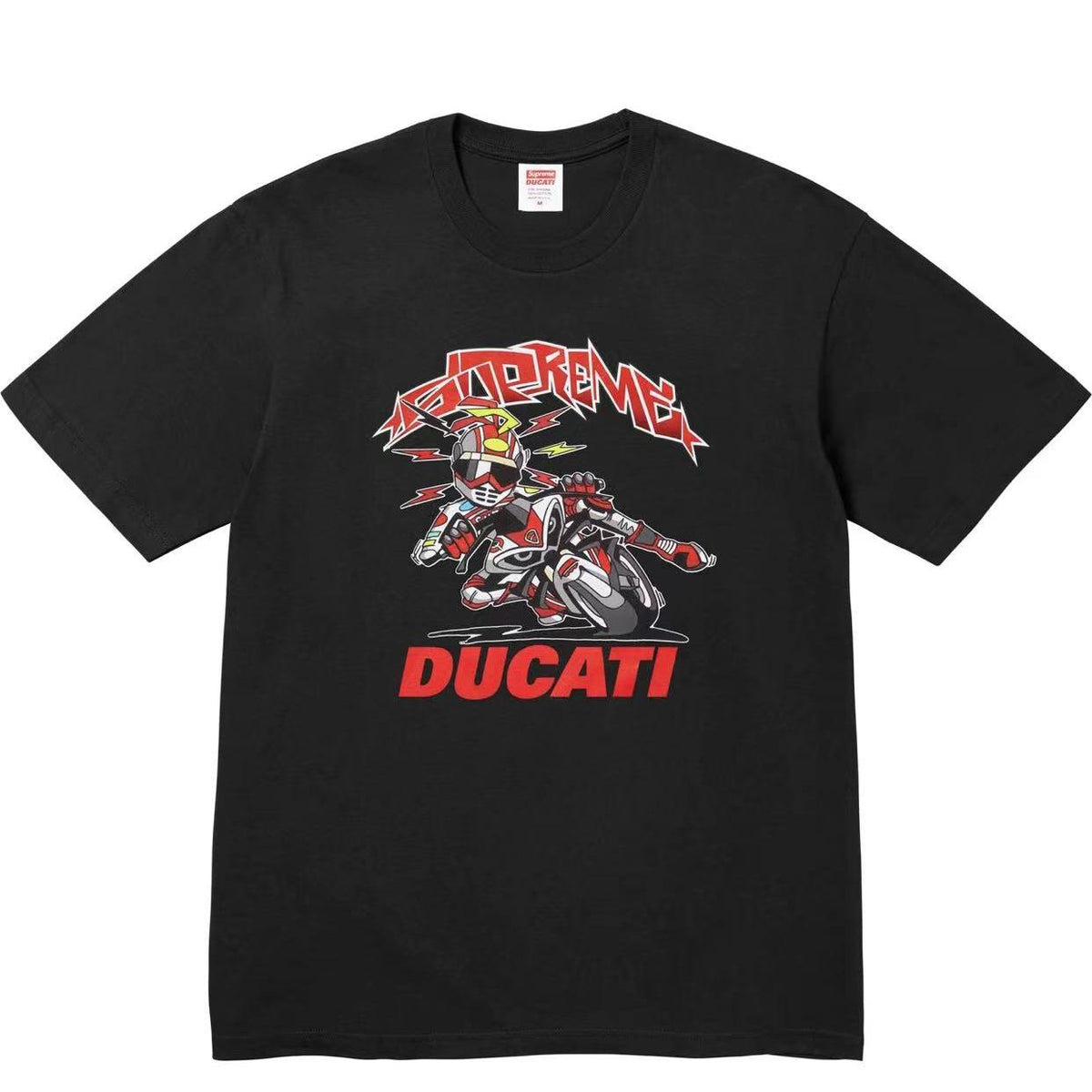 Supreme 25SS Ducati Bike Tee – Black / White