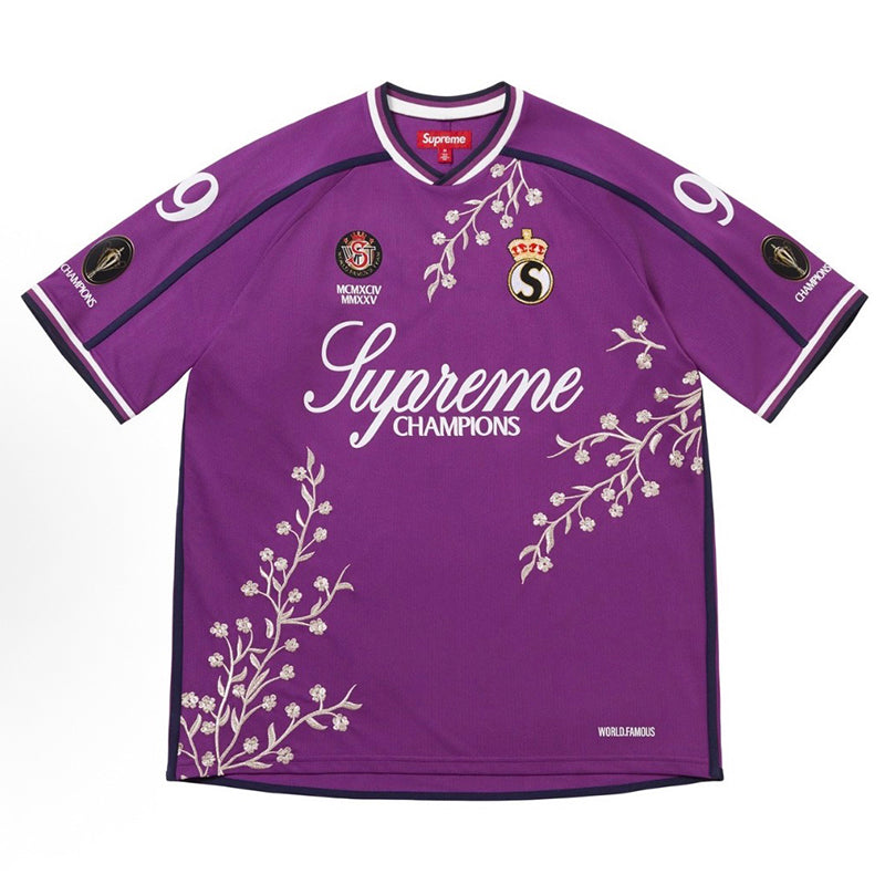 Supreme Floral Soccer Jersey — Purple