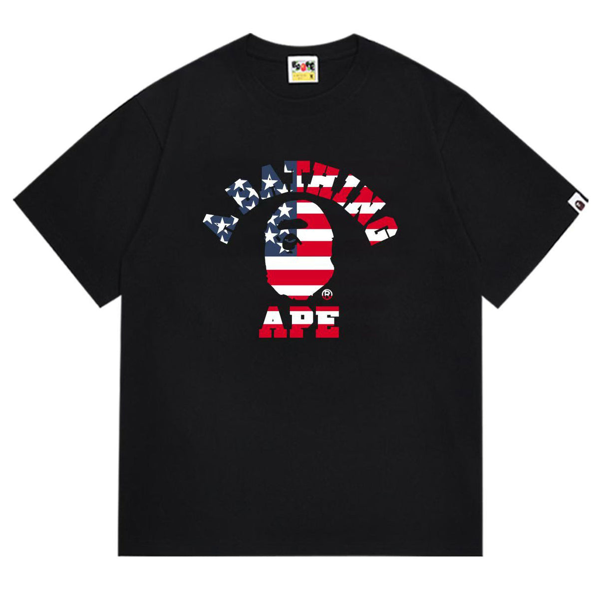 BAPE Ape Head Graphic Tee - Black & White