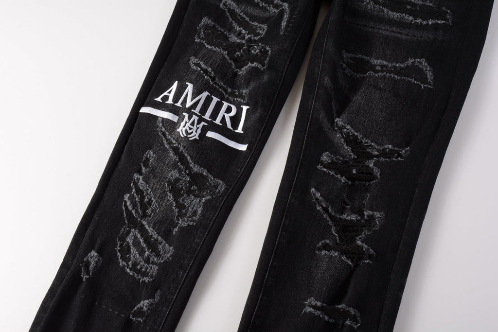 AMIRI Slim Fit Distressed Jeans – Full Length Denim