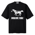 RHUDE Dinero Tee – Black / White / Apricot