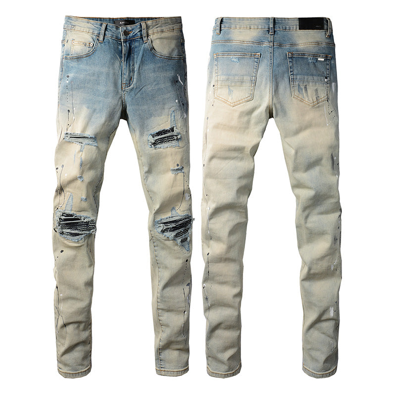 AMIRI Slim Fit Distressed Jeans – Full Length Denim