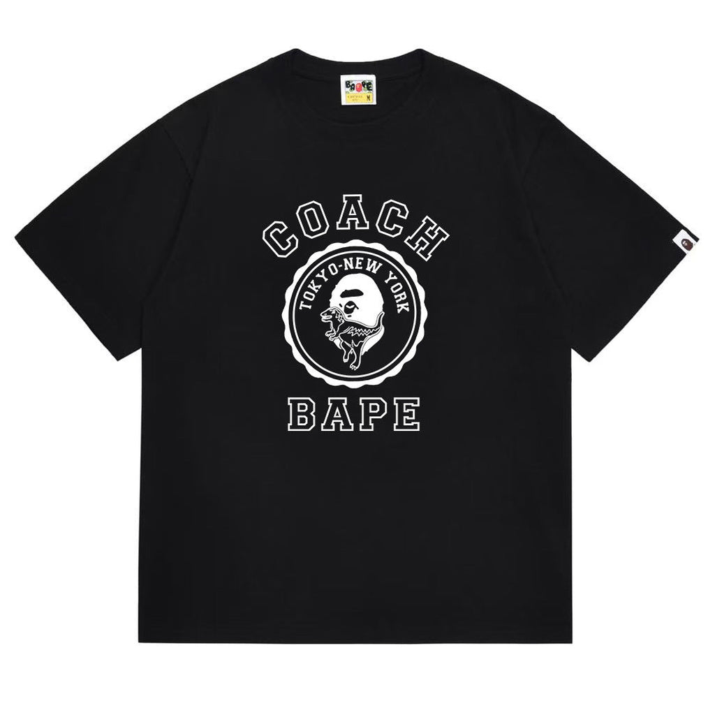 BAPE Ape Head Printed Tee - Black & White