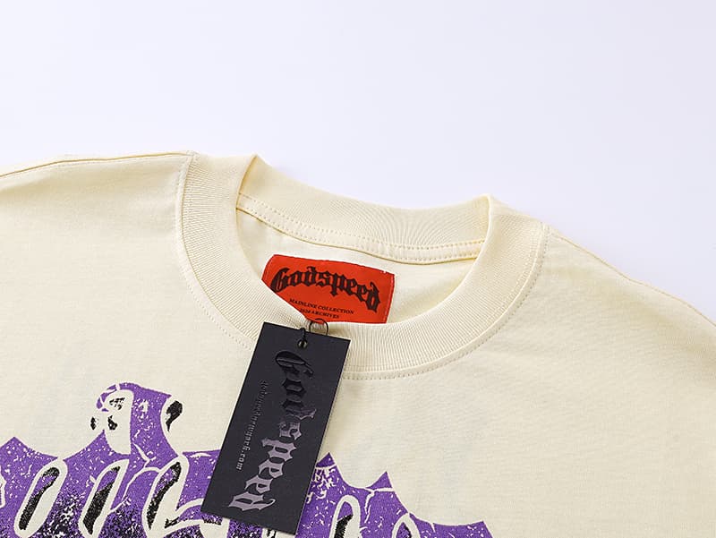 GODSPEED Forbidden Fruit Graphic T-Shirt – 100% Cotton | Apricot