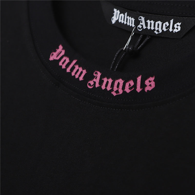 Palm Angels 3D Pink Shadow Gothic Back Logo Oversized T-Shirt