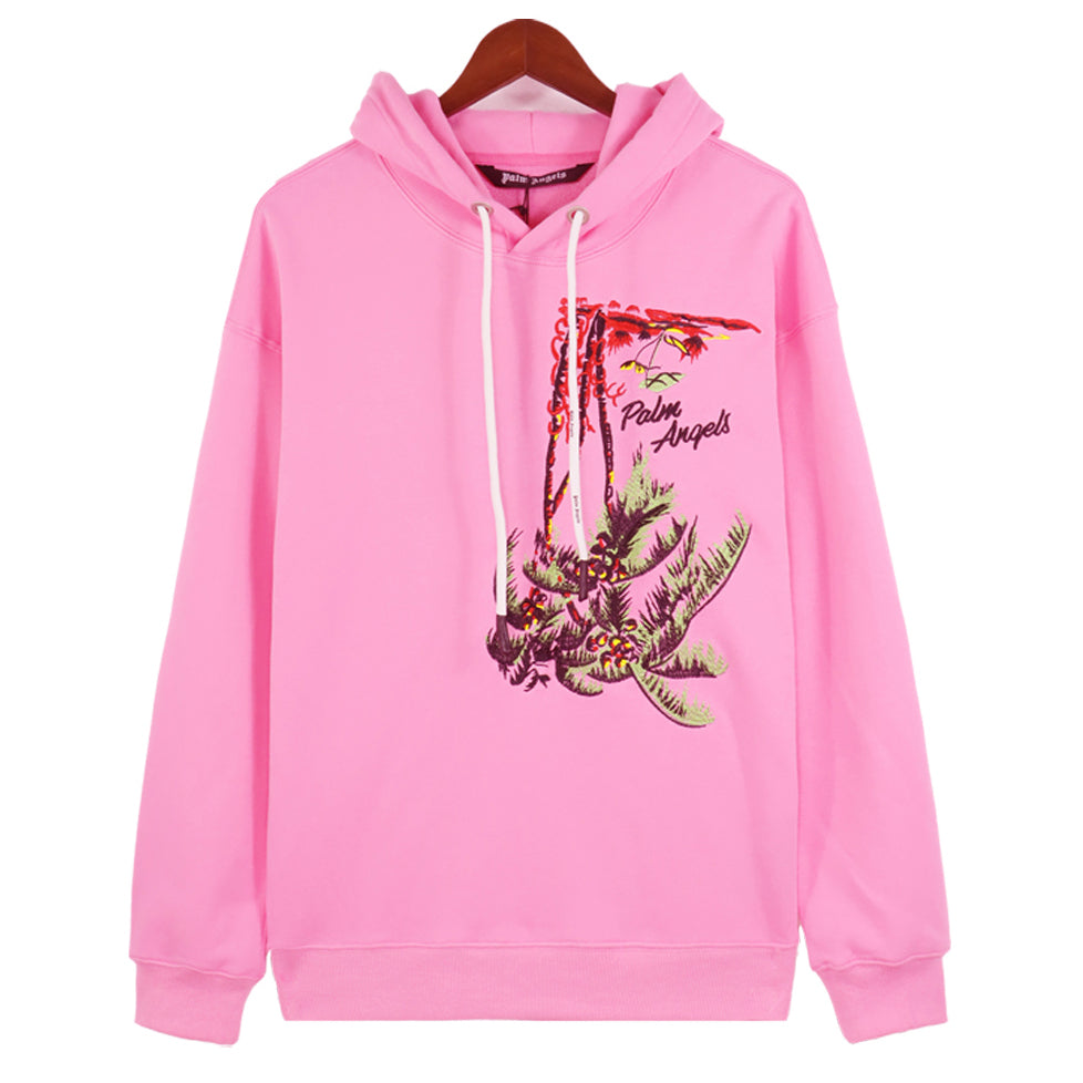 Palm Angels Hoodie – Men's Premium Cotton Hoodie | Pink & Black