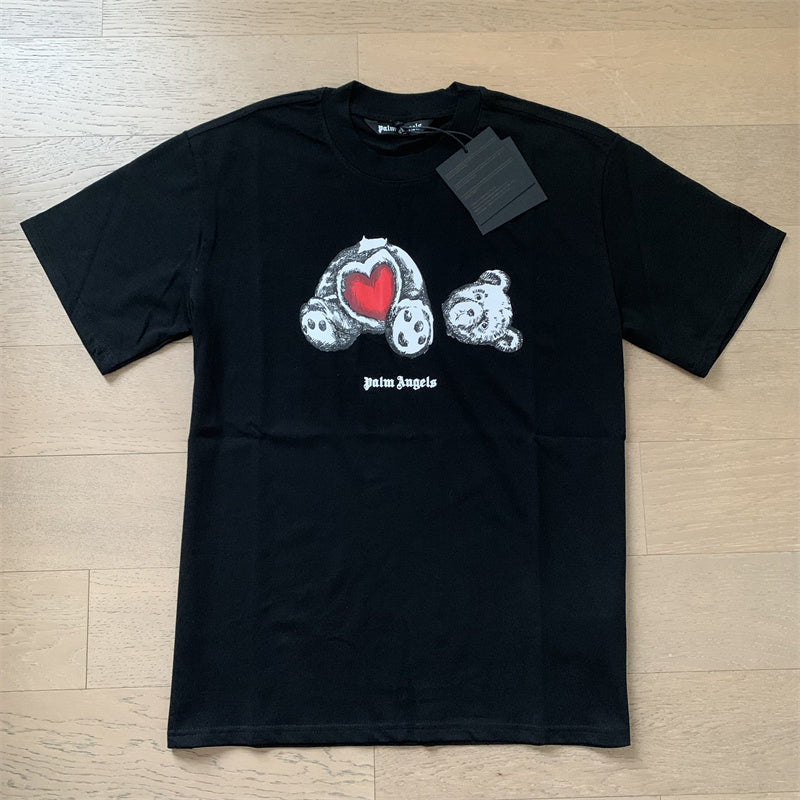 Palm Angels Sketch Bear Heart T-Shirt