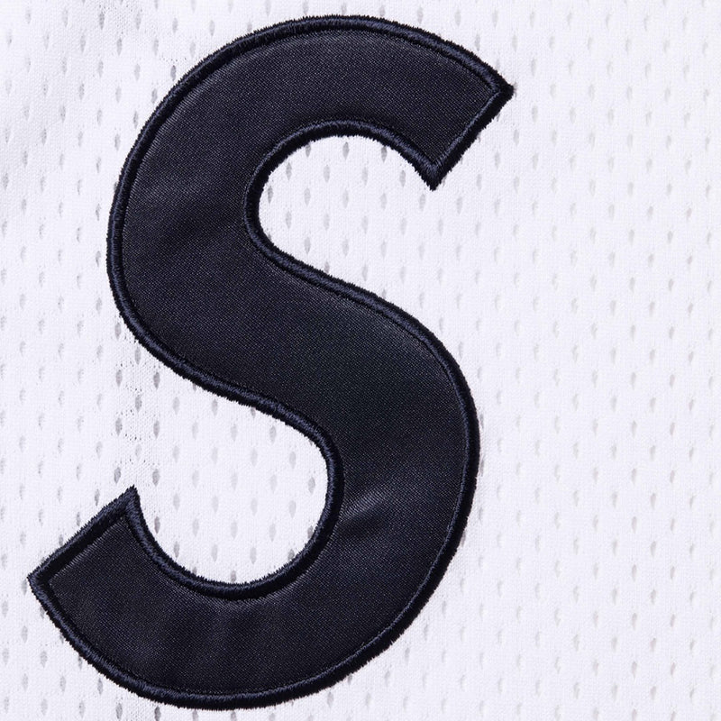 Supreme S Logo Baseball Henley — Black / White