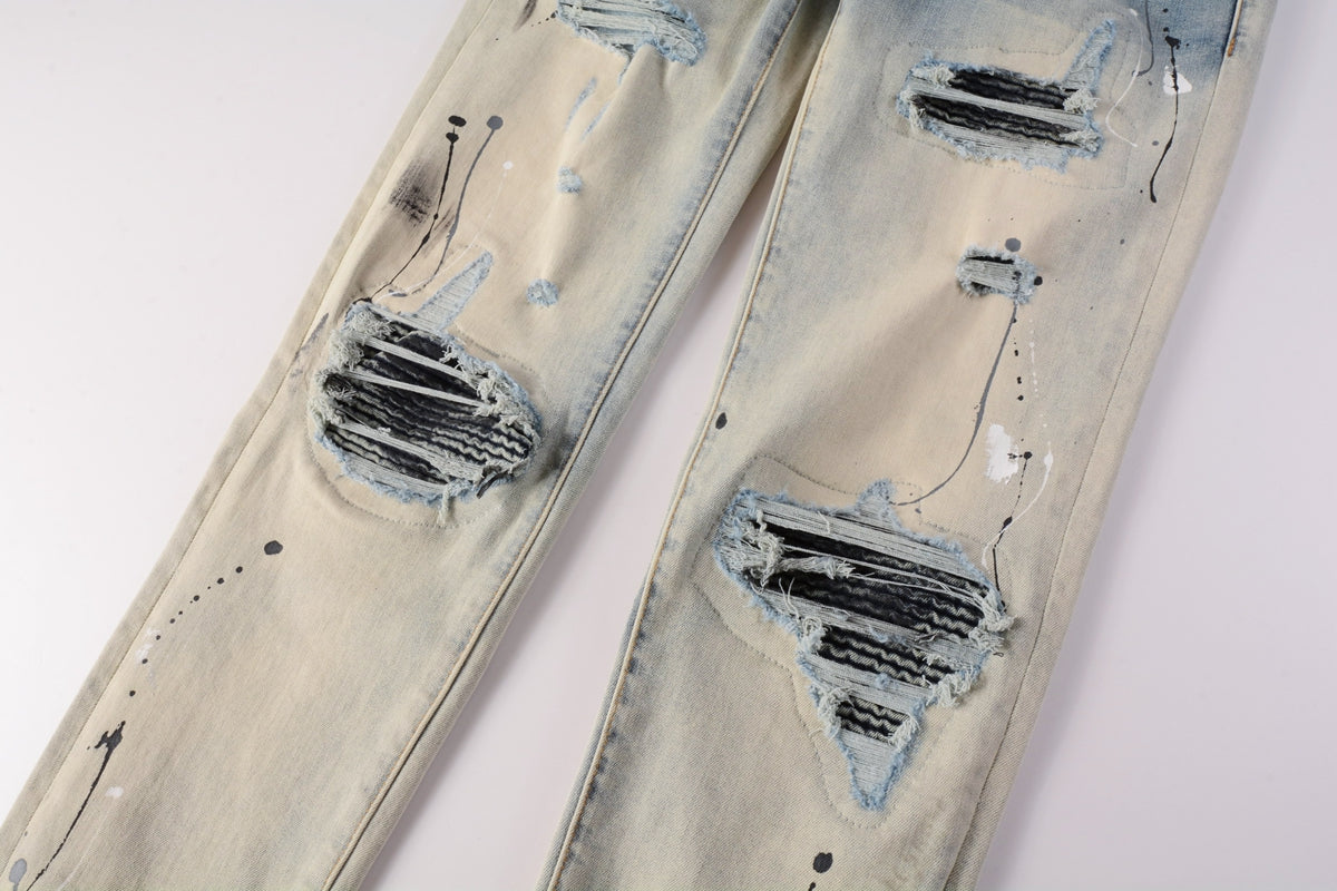 AMIRI Slim Fit Distressed Jeans – Full Length Denim