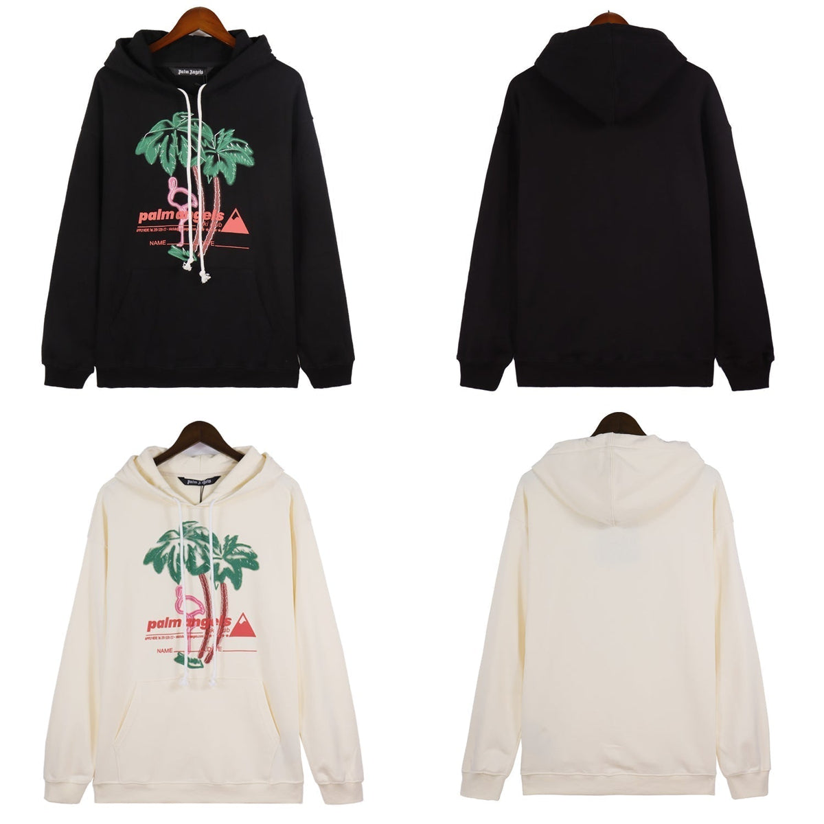 Palm Angels Hoodie – Men's Premium Cotton Hoodie | Black & Apricot