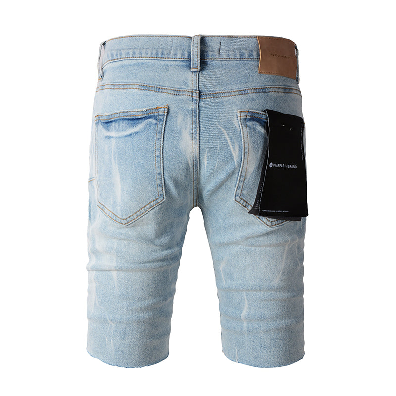 Purple Brand Relaxed-Fit Denim Shorts #5069