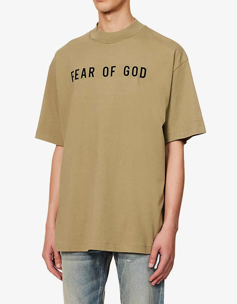 Fear of God Essentials T-Shirt – Apricot / Black / Yellow