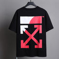 Off-White Color Block Arrow Pattern T-Shirt