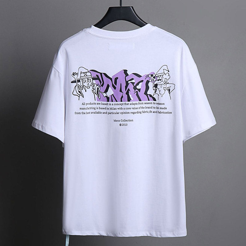 Off-White Alphabet Arrow Pattern T-Shirt (White/Black)