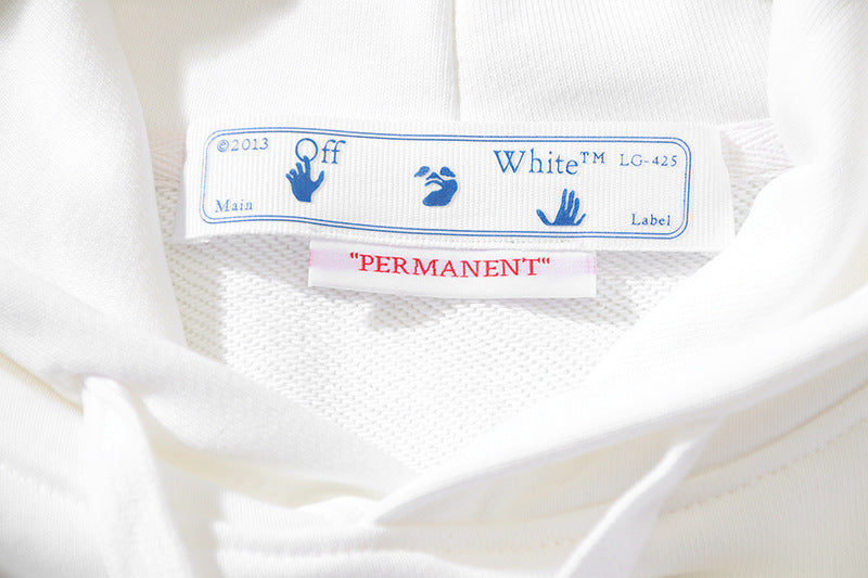 OFF WHITE Hand Arrow Boxy Hoodie – White & Black