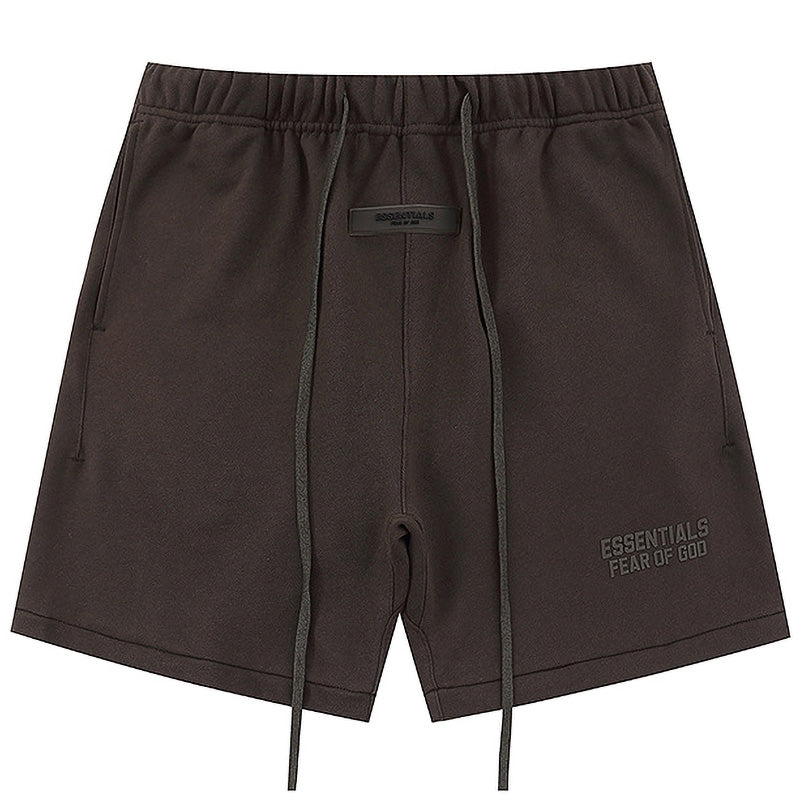 Fear of God Season 9 Flocking Thickened Letter Print Shorts – Haze Blue / Light Black