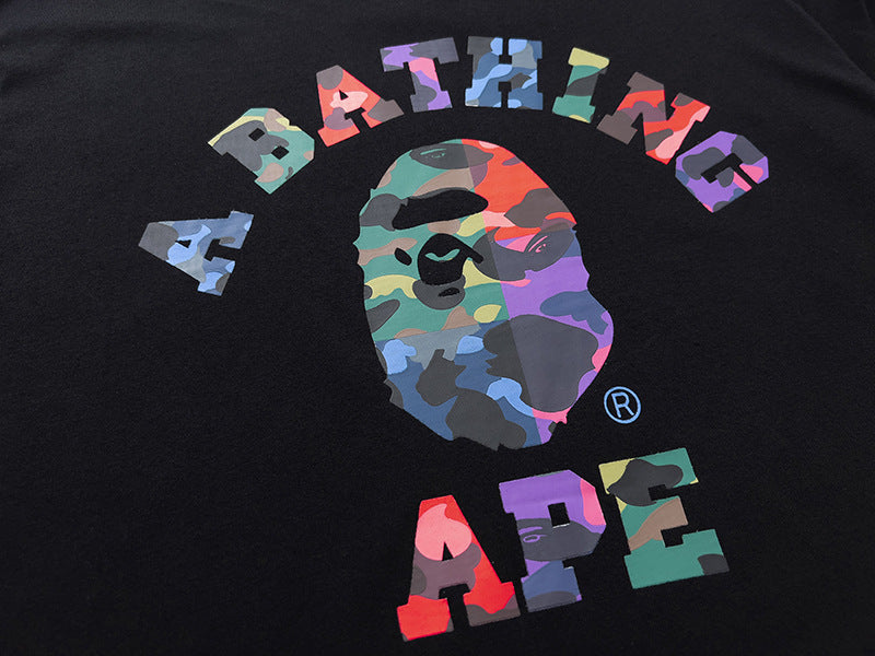 BAPE Color Camo College Logo Tee