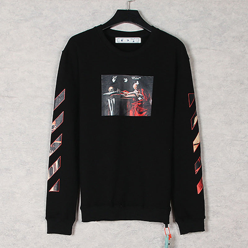 OFF-WHITE Caravaggio Oil Painting Graphic Pullover Sweatshirt