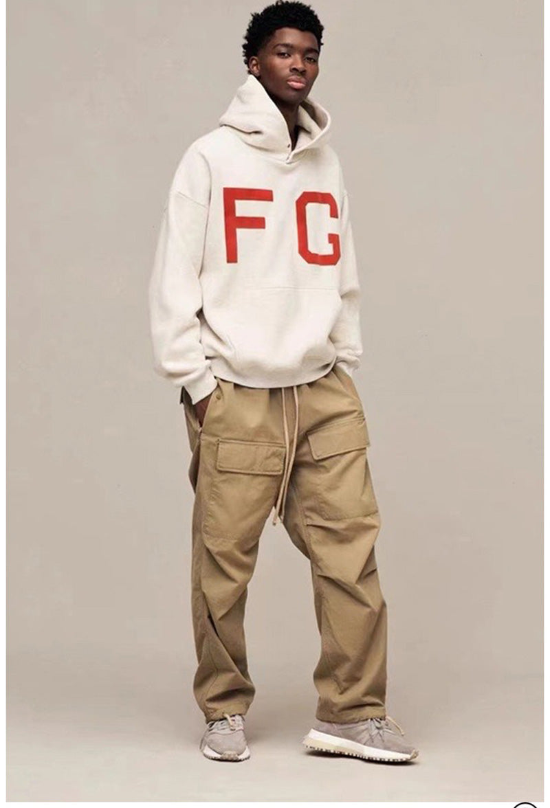 Fear Of God Season 7 FG Flocked Letters Hoodie – Ashes