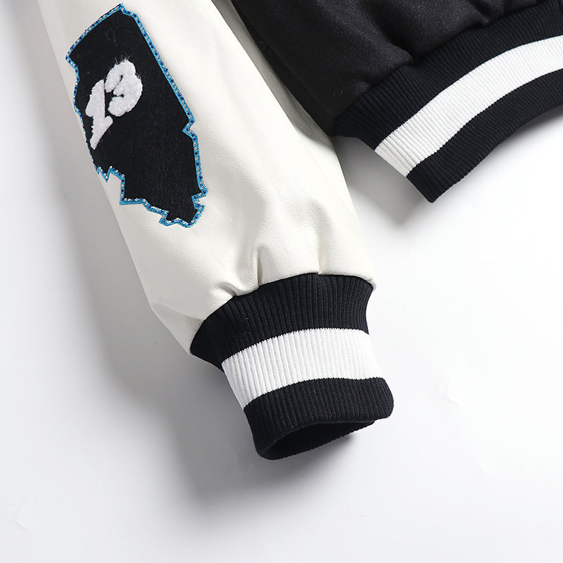 OFF WHITE Baseball Jacket – Loose Fit Hip Hop Streetwear