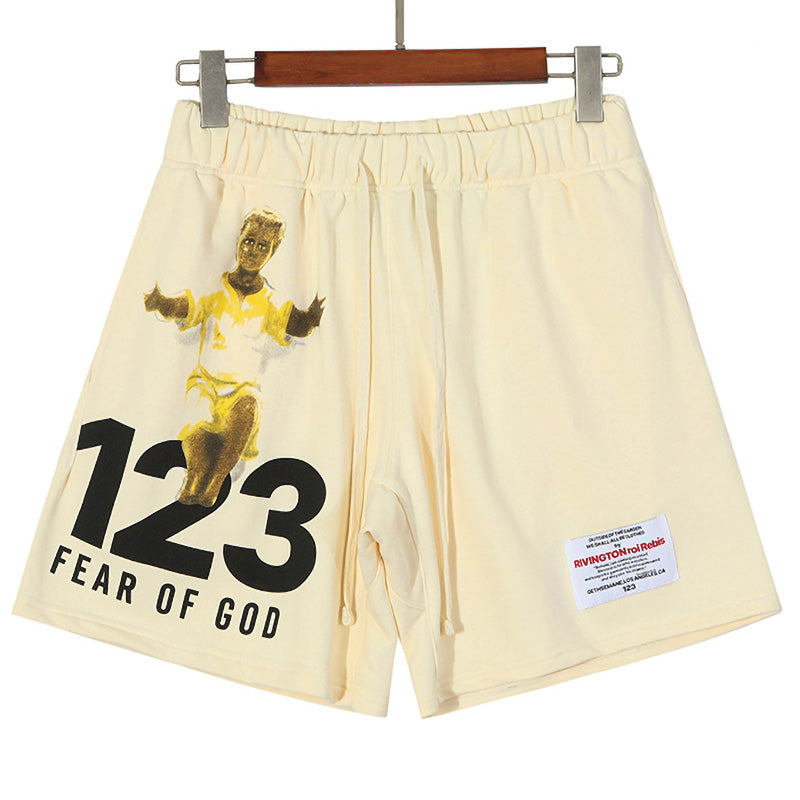 Fear of God x RRR123 Little Boy Print Shorts – Apricot / Black