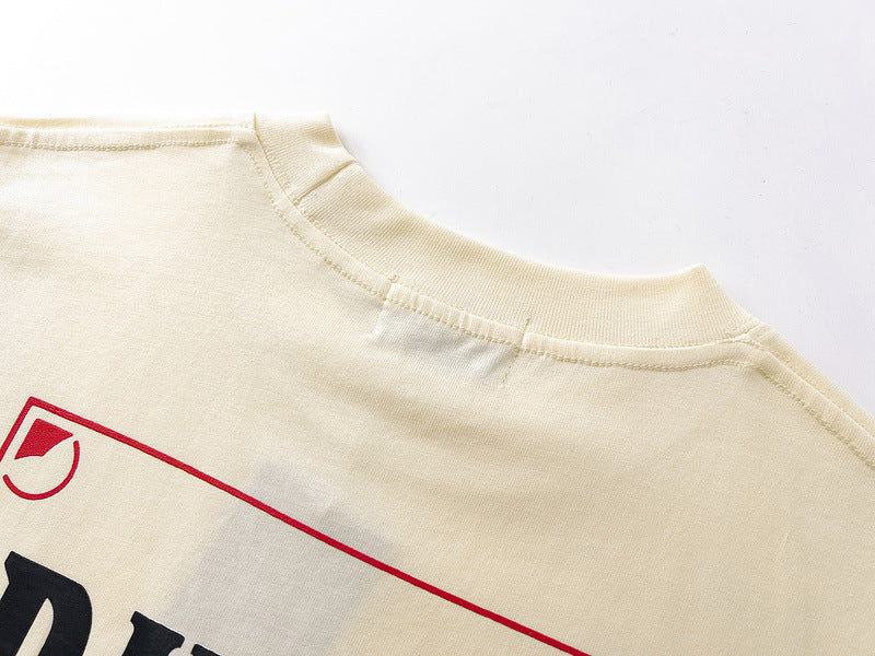 RHUDE Crest Logo Graphic T-Shirt – Black / Apricot / White