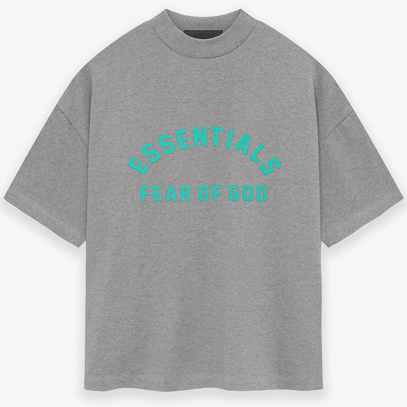 Fear of God Essentials Kids Heavy Jersey Crewneck T-Shirt – Light Grey / Dark Gray / Black / Slate Gray / Yellow