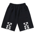 OFF-WHITE "Brushstroke Arrow" Hand-Painted Cotton Sweatshorts