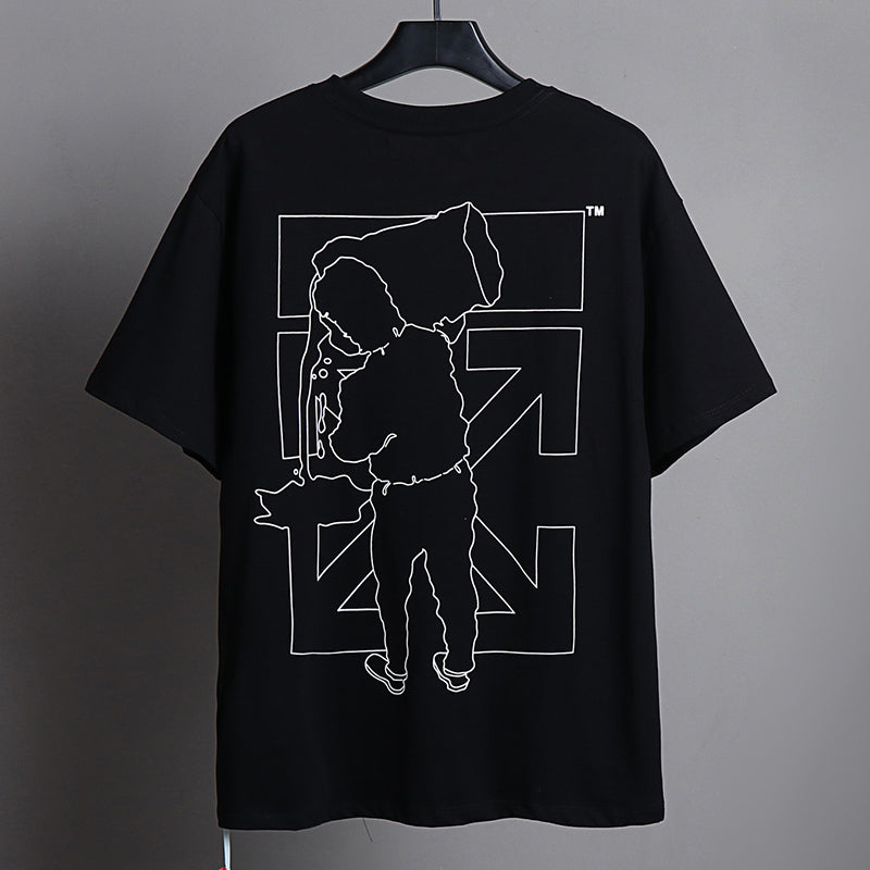 OFF-WHITE Figure Outline Arrow Frame T-Shirt