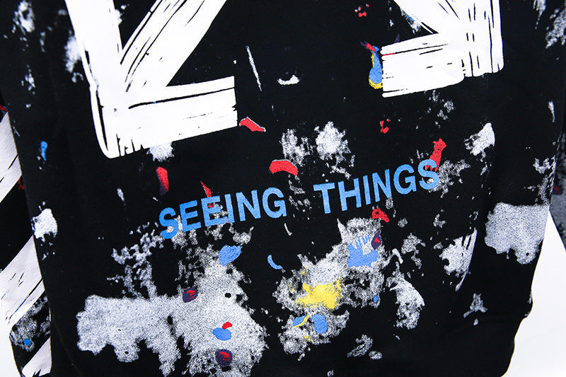 OFF-WHITE Fireworks Splash Graffiti Hoodie
