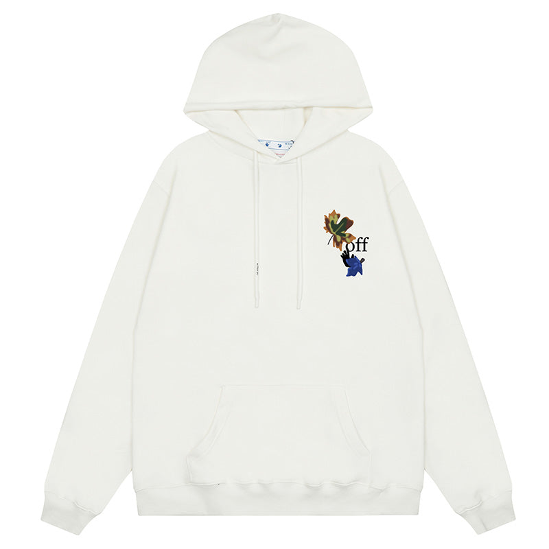 Off-White Leaves Arrows Hoodie — Black / White