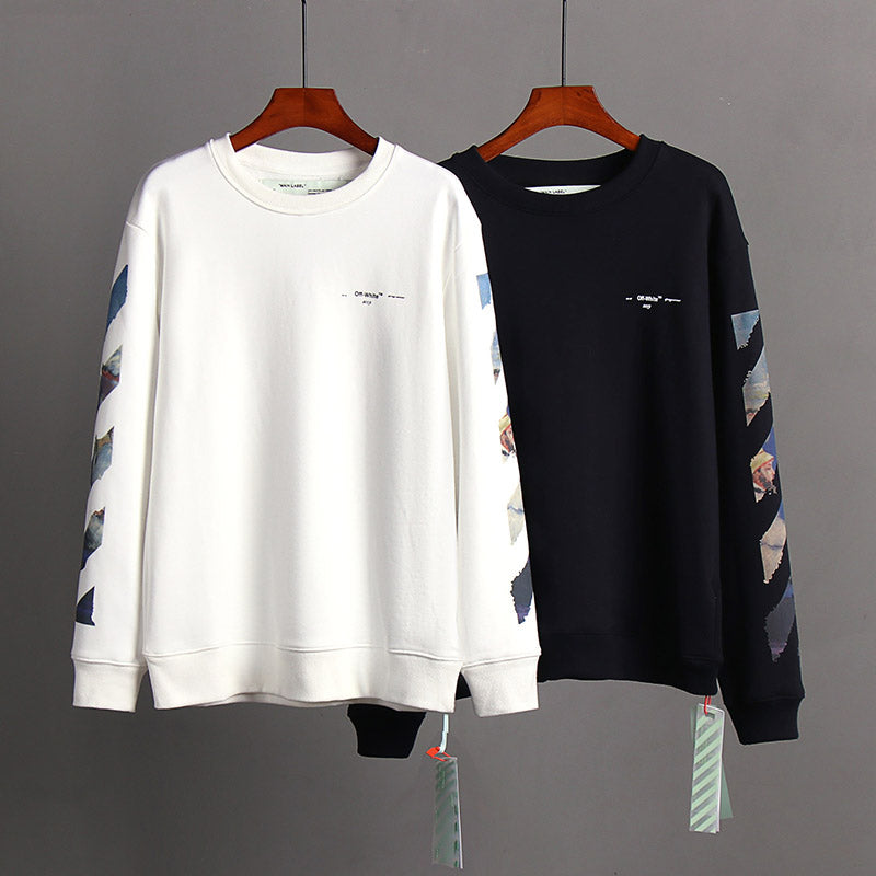 Off-White Classic Monet Oil Painting Arrow Crewneck Sweatshirt