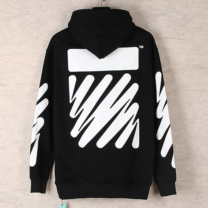 OFF WHITE Essential Hoodie – Black & White