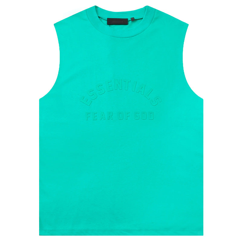 Fear of God Essentials Seal Heavy Sleeveless T-Shirt – Grey / Brown / Yellow / Aqua