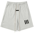 Fear of God x Adidas 3D Rubber Three-Bar Shorts – Grey / Black / White