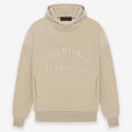 Fear of God Essentials Hoodie – Dusty Beige / Black